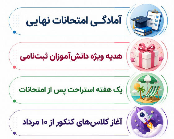 برنامه آموزشی تابستانی یازدهمی ها